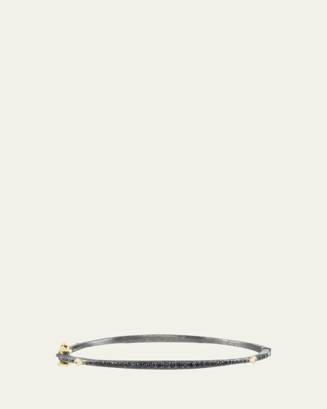 Old World Bangle with Black Sapphires & Diamonds